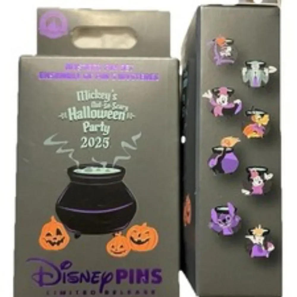 Disney Halloween 2025 Pin Collection - Black and Orange